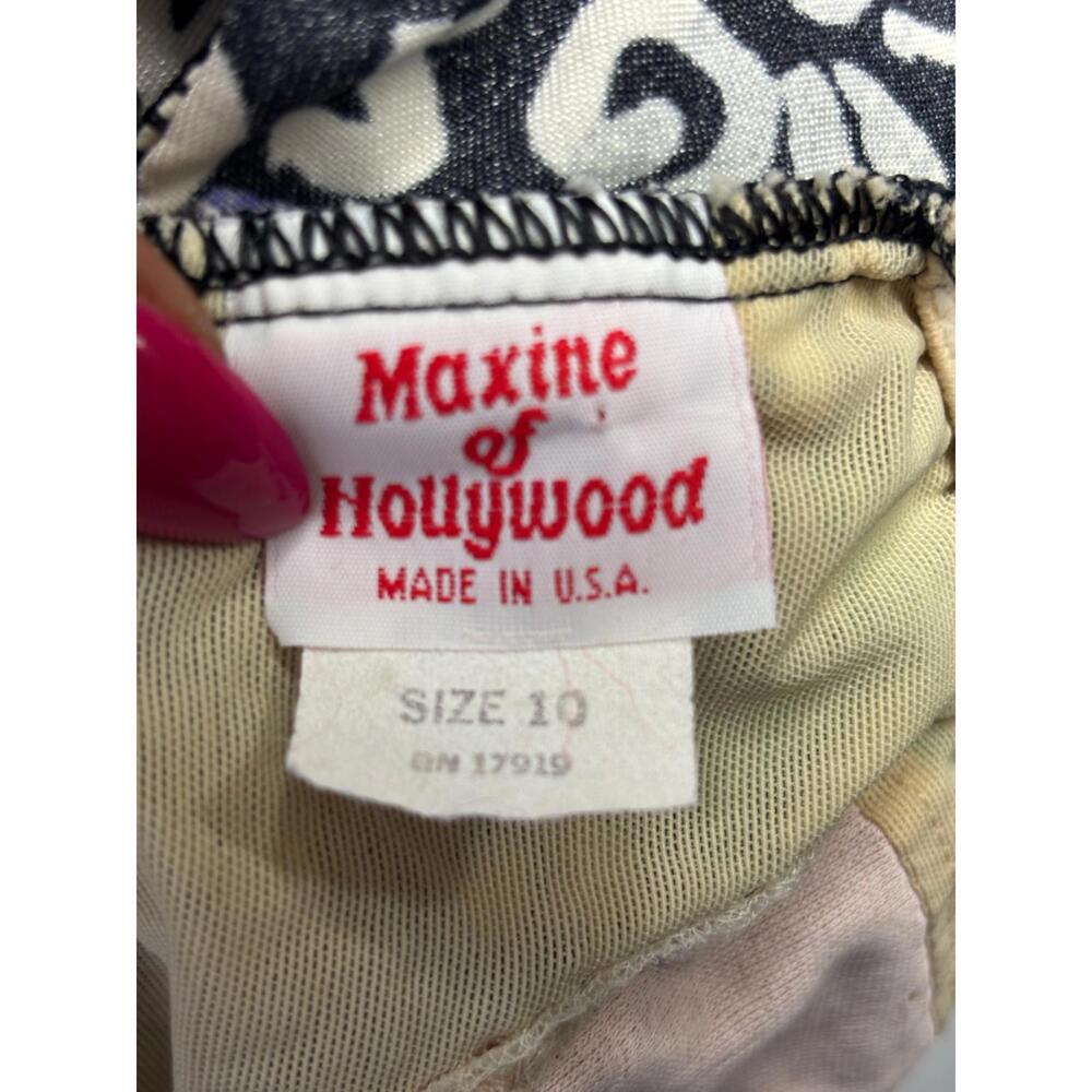 Vtg 80s Maxine of Hollywood Women's Sz 10 Floral Open Back Romper Swimsuit(1978) - Picture 8 of 8